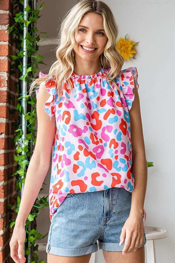 Girl's Day Out Top | Pink Multi