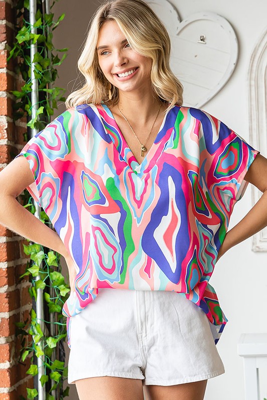 Good Vibes Only Top | Multicolor