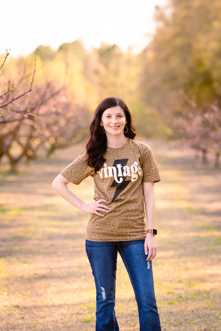 Vintage Leopard Graphic Tee
