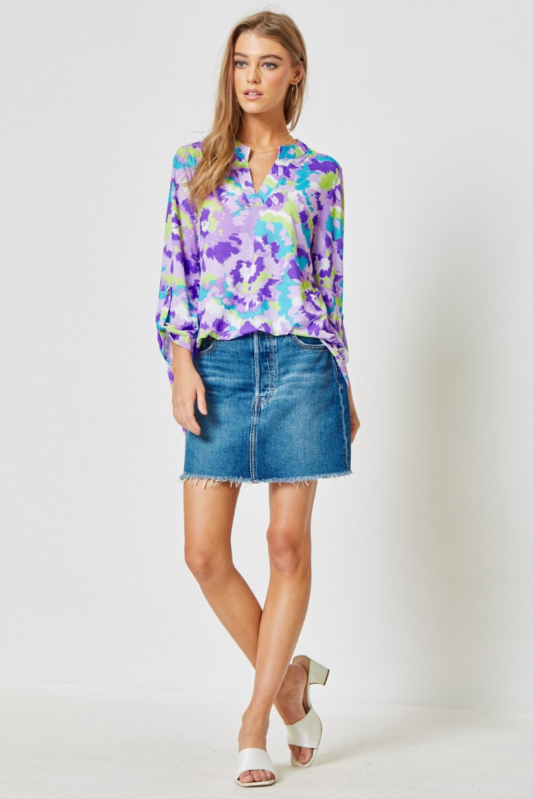 The Lizzy Top | Lavender Tie-dye