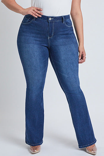 High Rise Flare Jeans + Curvy