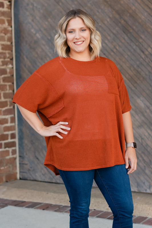Rustic Relaxation Top + Curvy | Rust