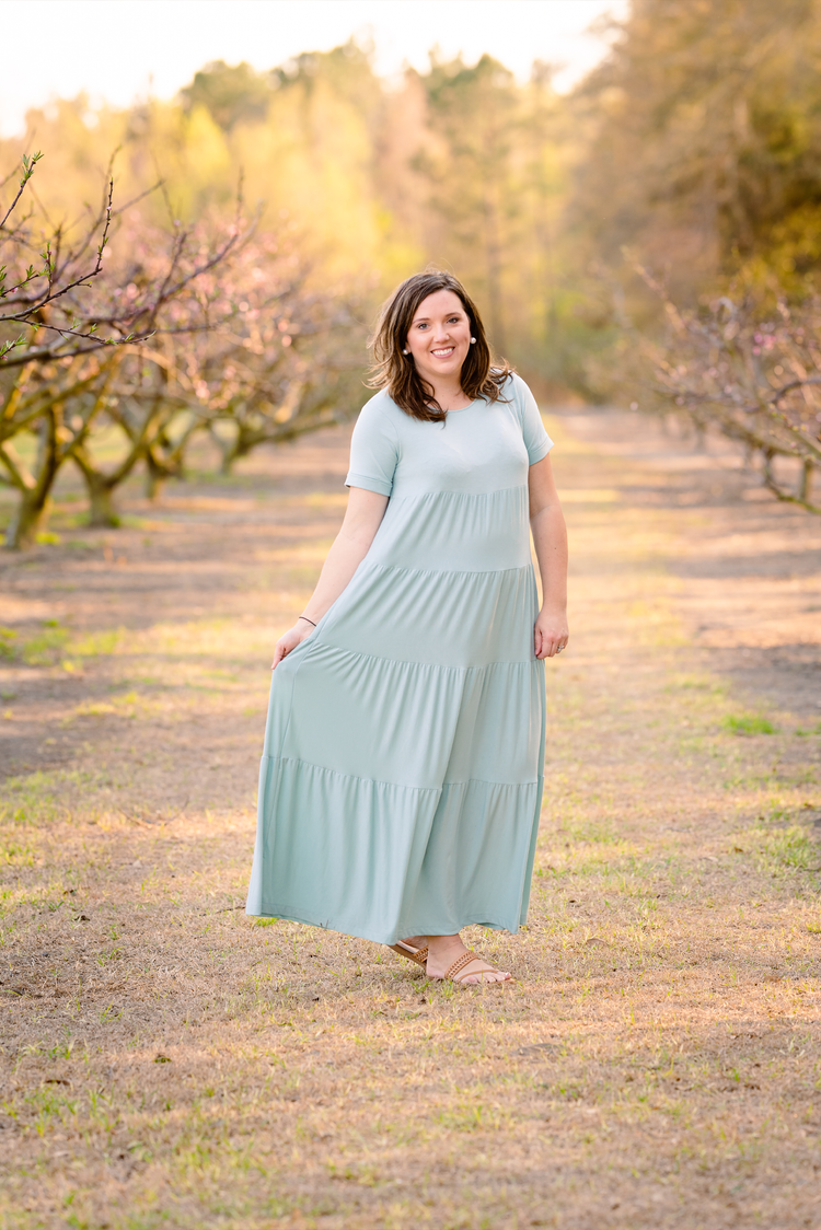 Tiered Maxi Dress | Light Green