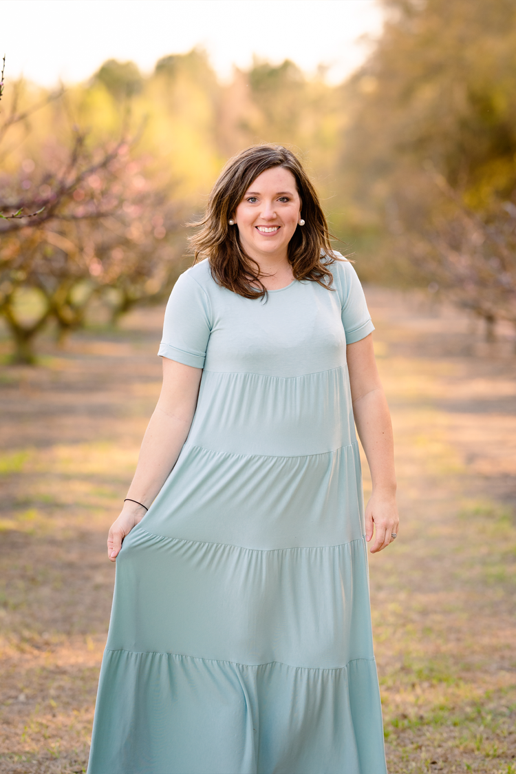 Tiered Maxi Dress | Light Green