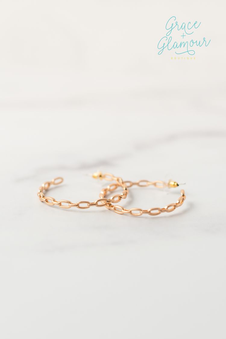 *Off The Chain Earrings | Matte Gold